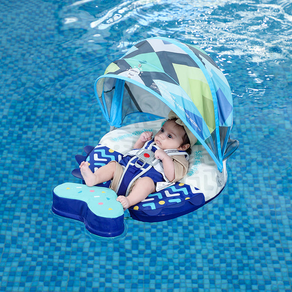 Mambobaby Air-Free Colorful Fish Chest Float with 3D Canopy