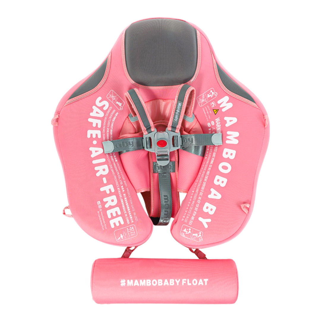 Mambobaby Air-Free Non-Inflatable Deluxe Infant Swim Float with Sun Shade Canopy